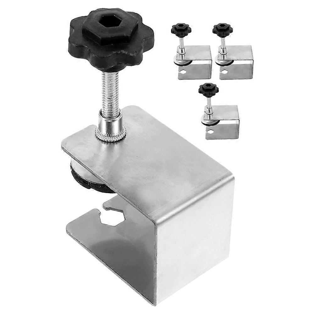 Drawer Front Installation Clamps Stainless Steel for Woodworking with 4Pcs Adjustable Angle Clamps