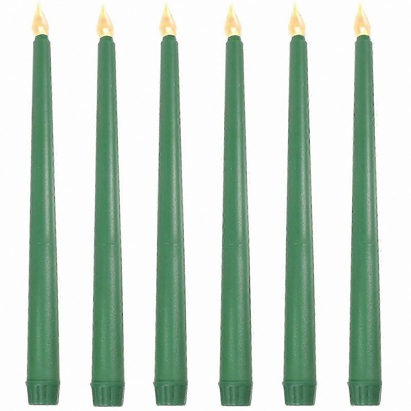 Set of 6 LED Taper Candles, Battery-Powered Flameless Decorative Lamps for Home Styling and Events