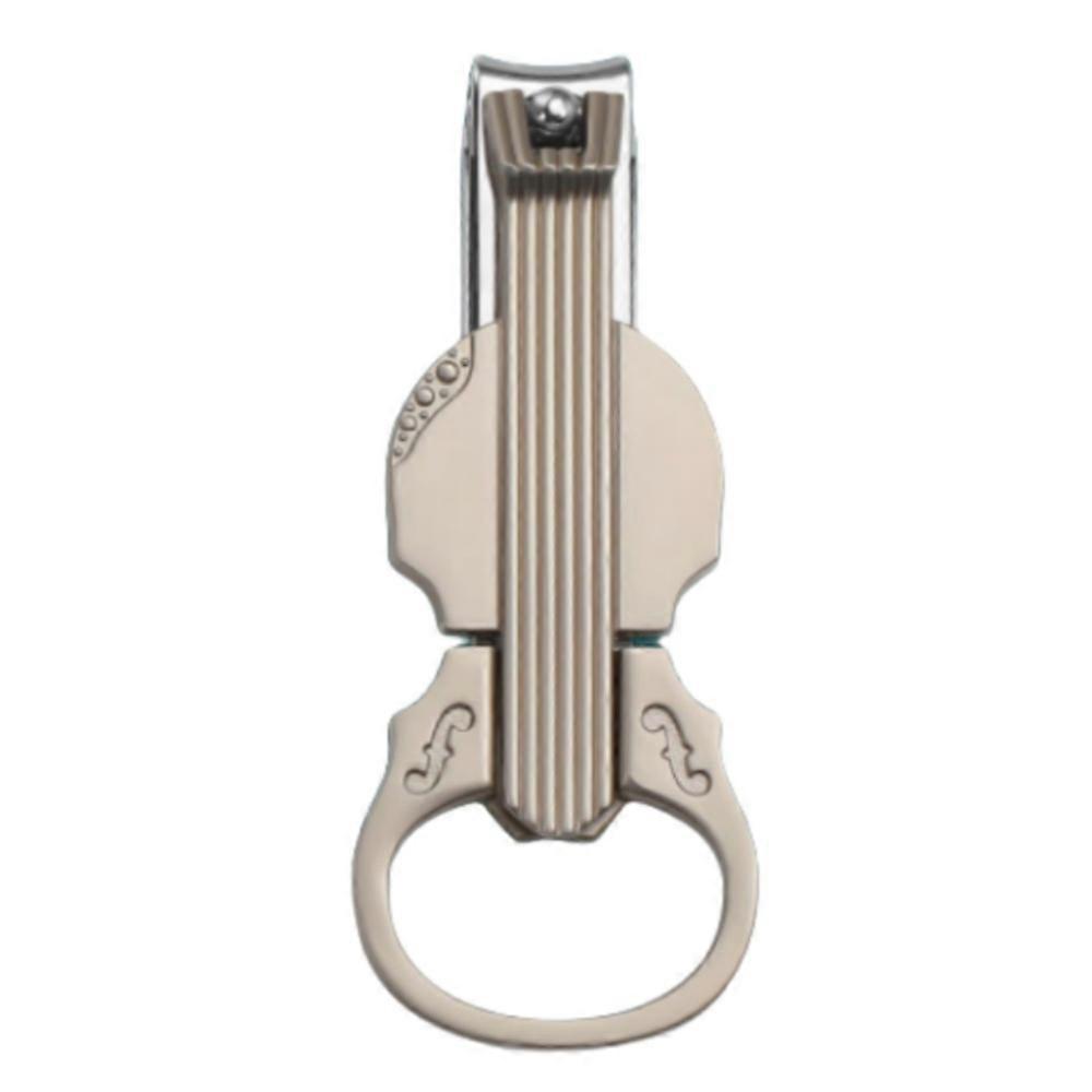 Anti-Splash Nail Clippers with Magnifying Glass, Unique Violin Shape with Opener