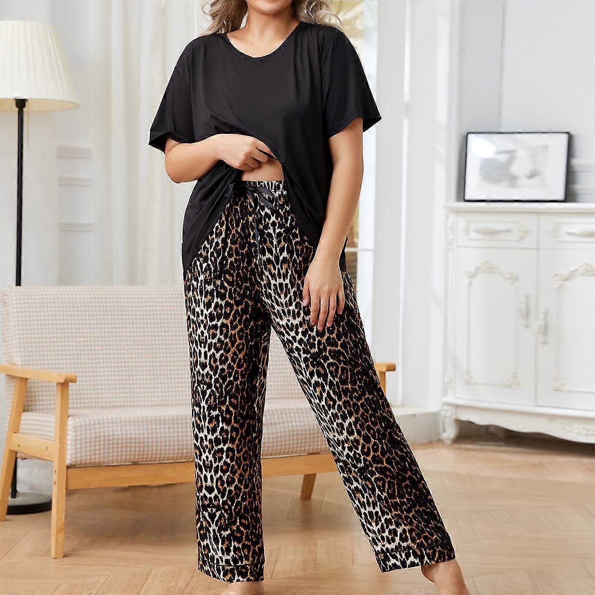 Plus Size Pajamas Women's Spring and Autumn Homewear Suit