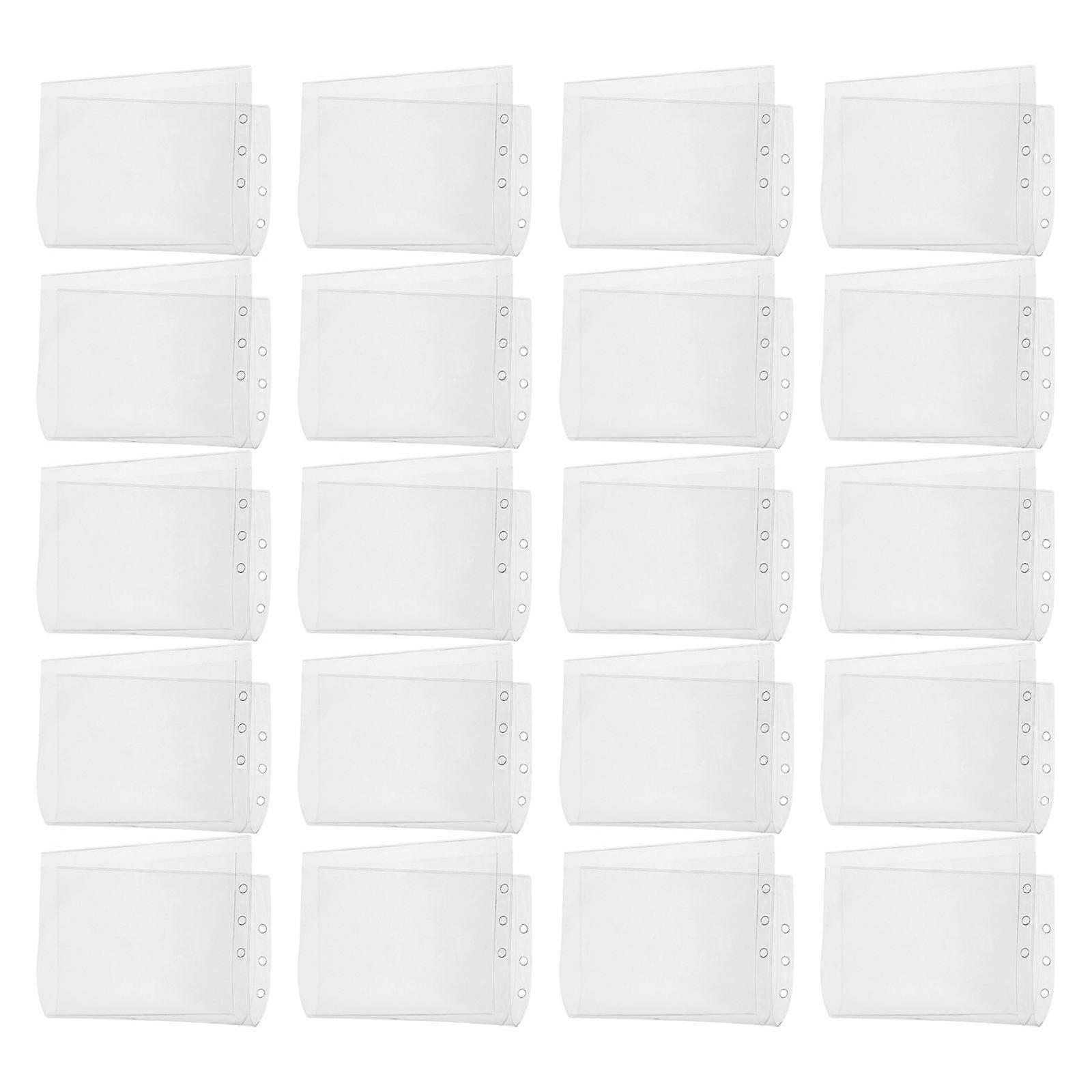 Ring Binder Document Storage Transparent Pvc Notebook Binder Organizer For Office School Use 20Pcs