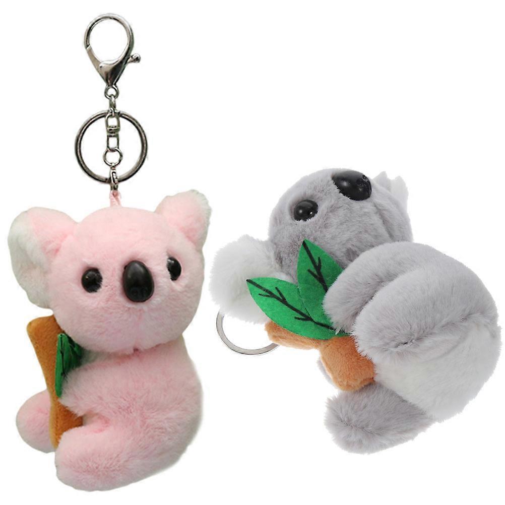 Cartoon Animal Plush Keychain Rings with Leaf Design for Backpacks, Purses – Soft Cute Pendant for Adults, Parties, Animal Lovers