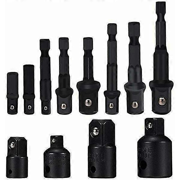 Socket Adapter Converter Set 8pcs Hex Shank Drill Nut Wrench Socket Extension Adapter Bit Set 4 Pack Ratchet