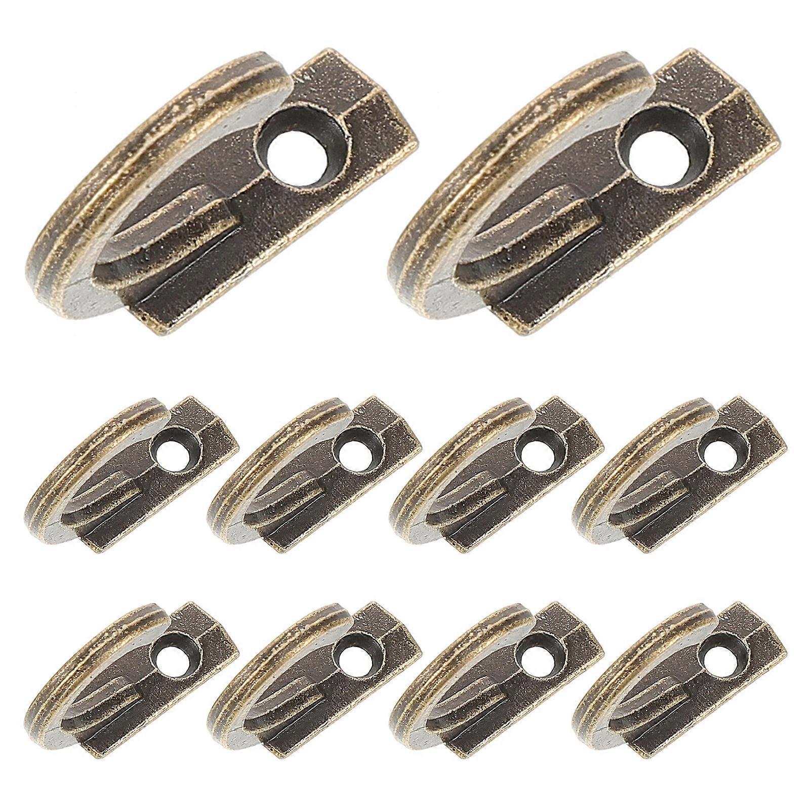 Small Utility Hook Single Prong Hook Wall Mounted For Coats Hats Towels Keys Bronze 10Pcs