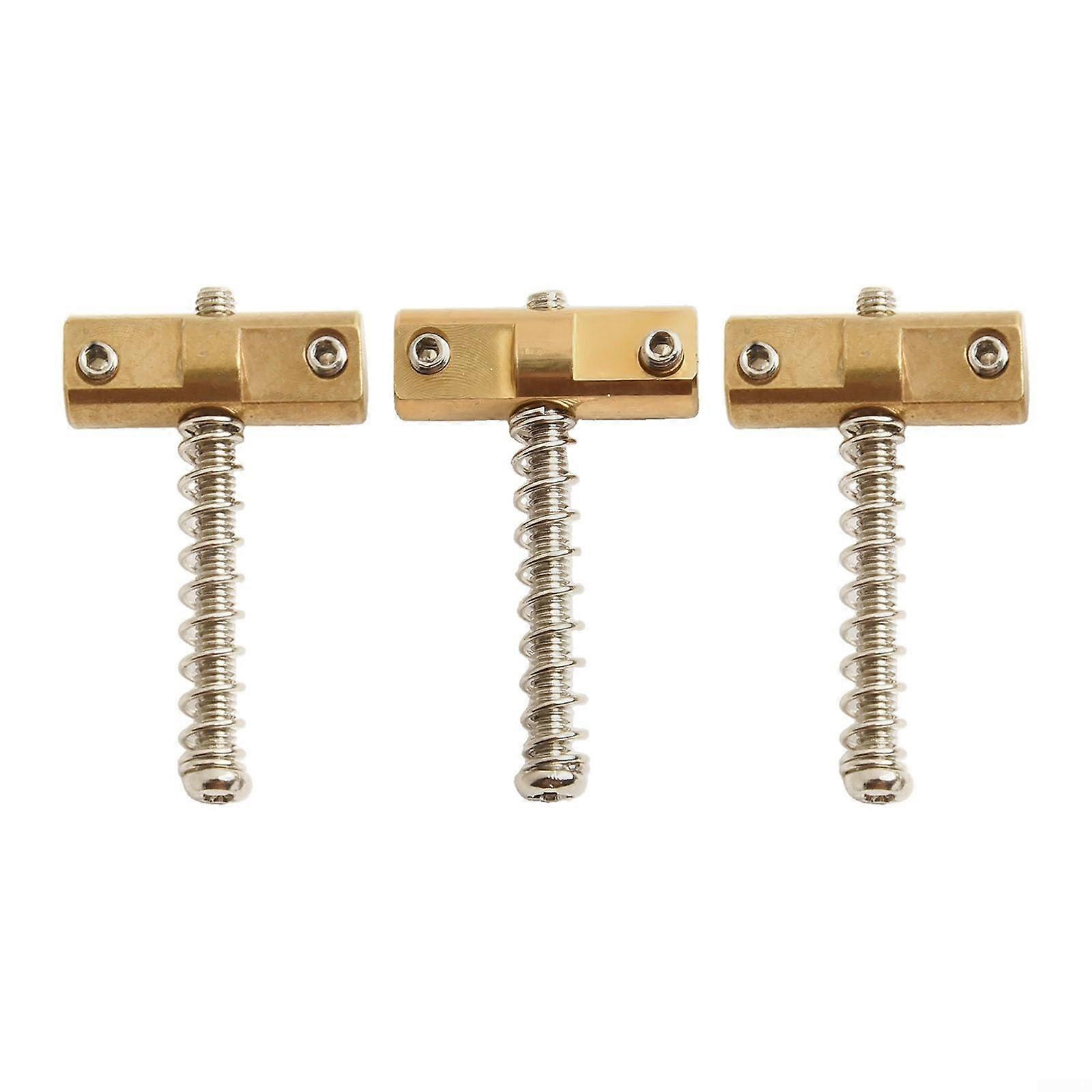 Compensated Brass Saddles Set of 3 for TL Electric Guitar Bridges Vintage Aesthetics with Functionality