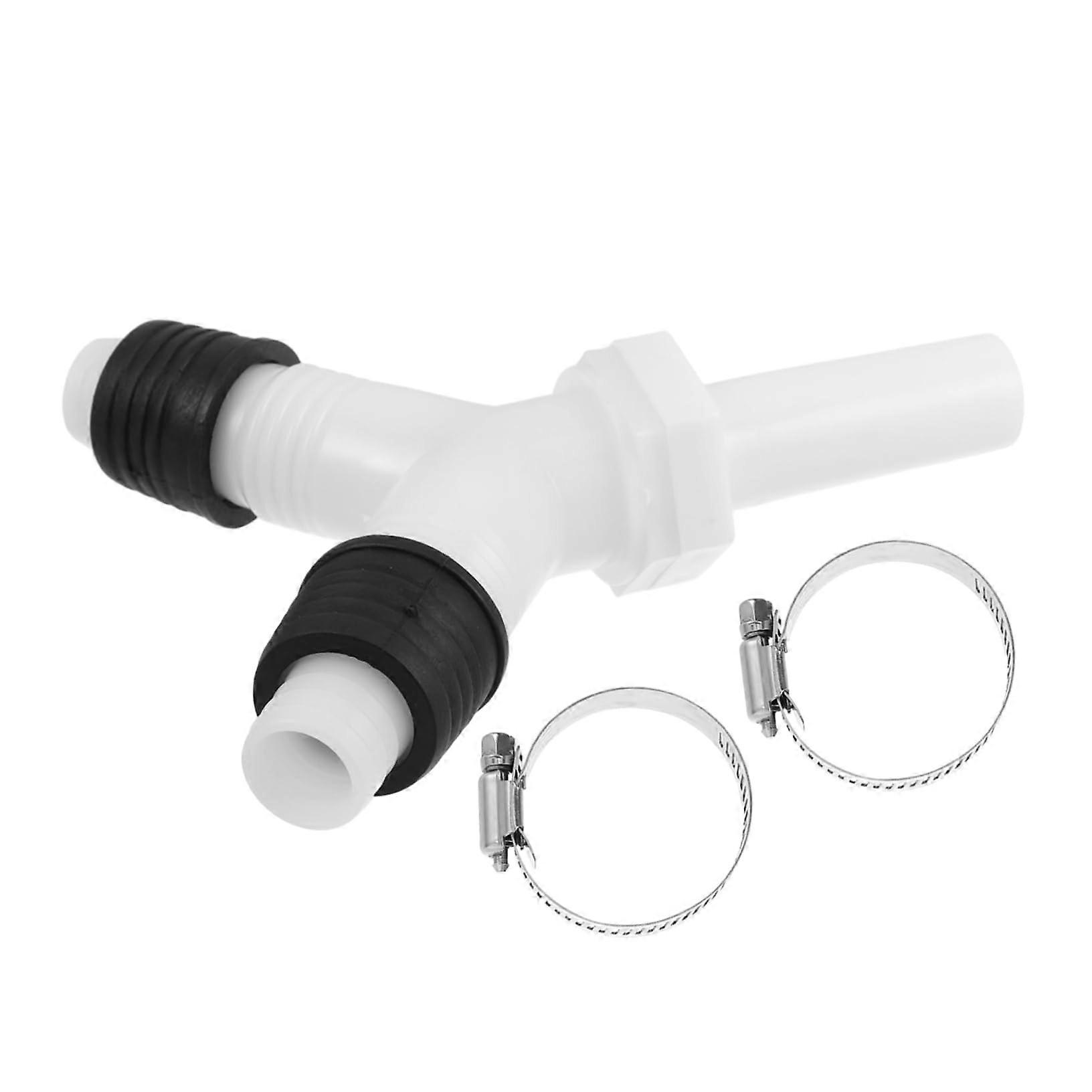 Special Tpiece for floor drain hose connection, Yshaped barbed connector