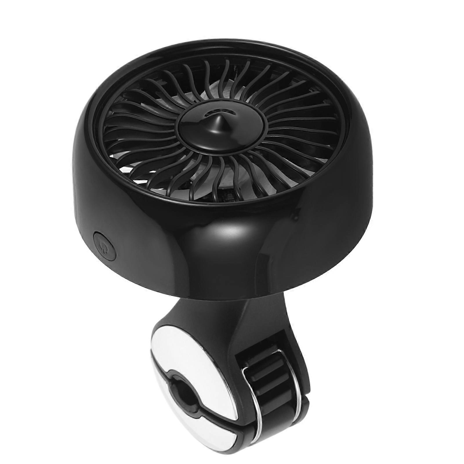USB Car Fan for Back Seat Headrest Cooling with Powerful Airflow Black ABS for Car