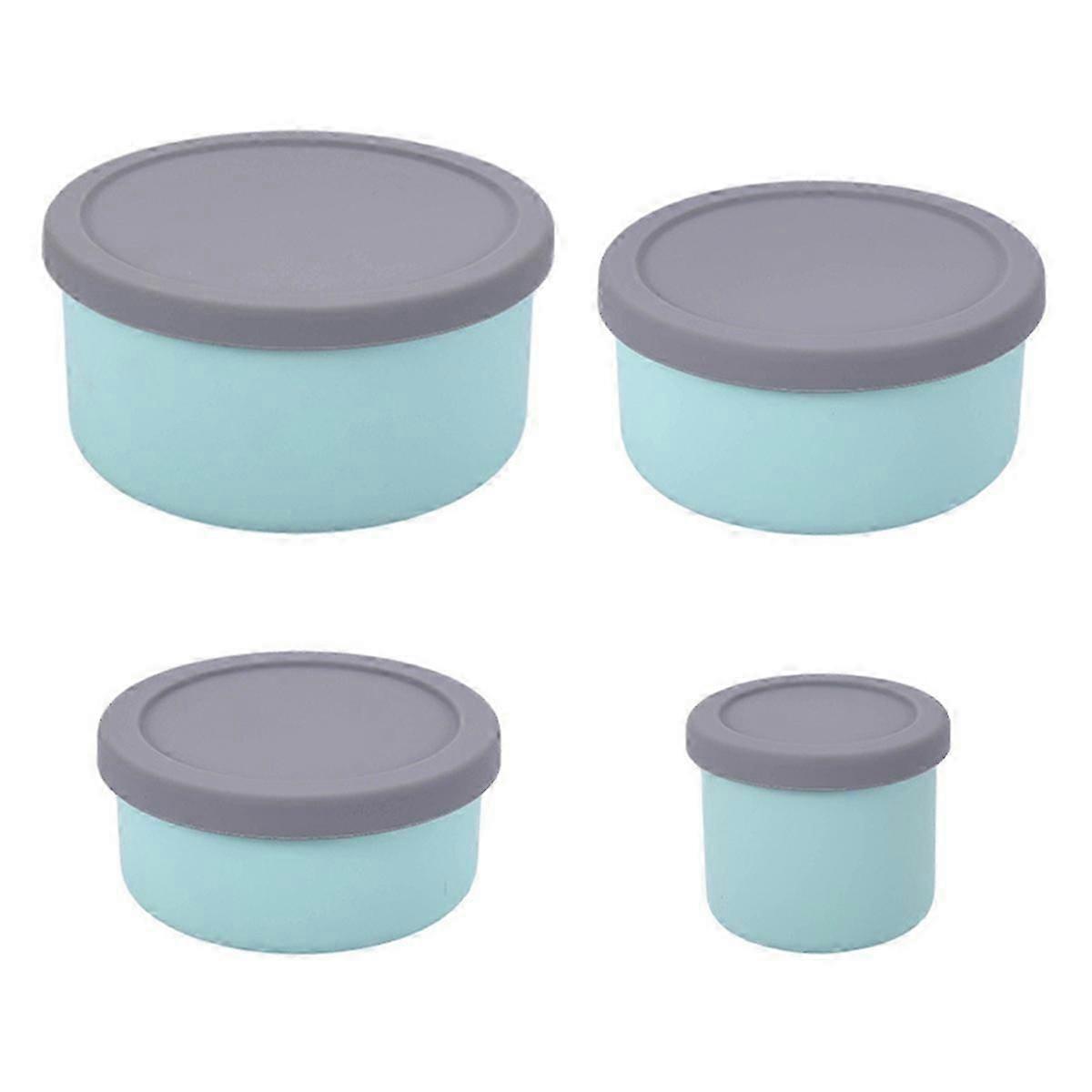 Silicone Food Storage Containers with Lids Leak Proof Space Saving B