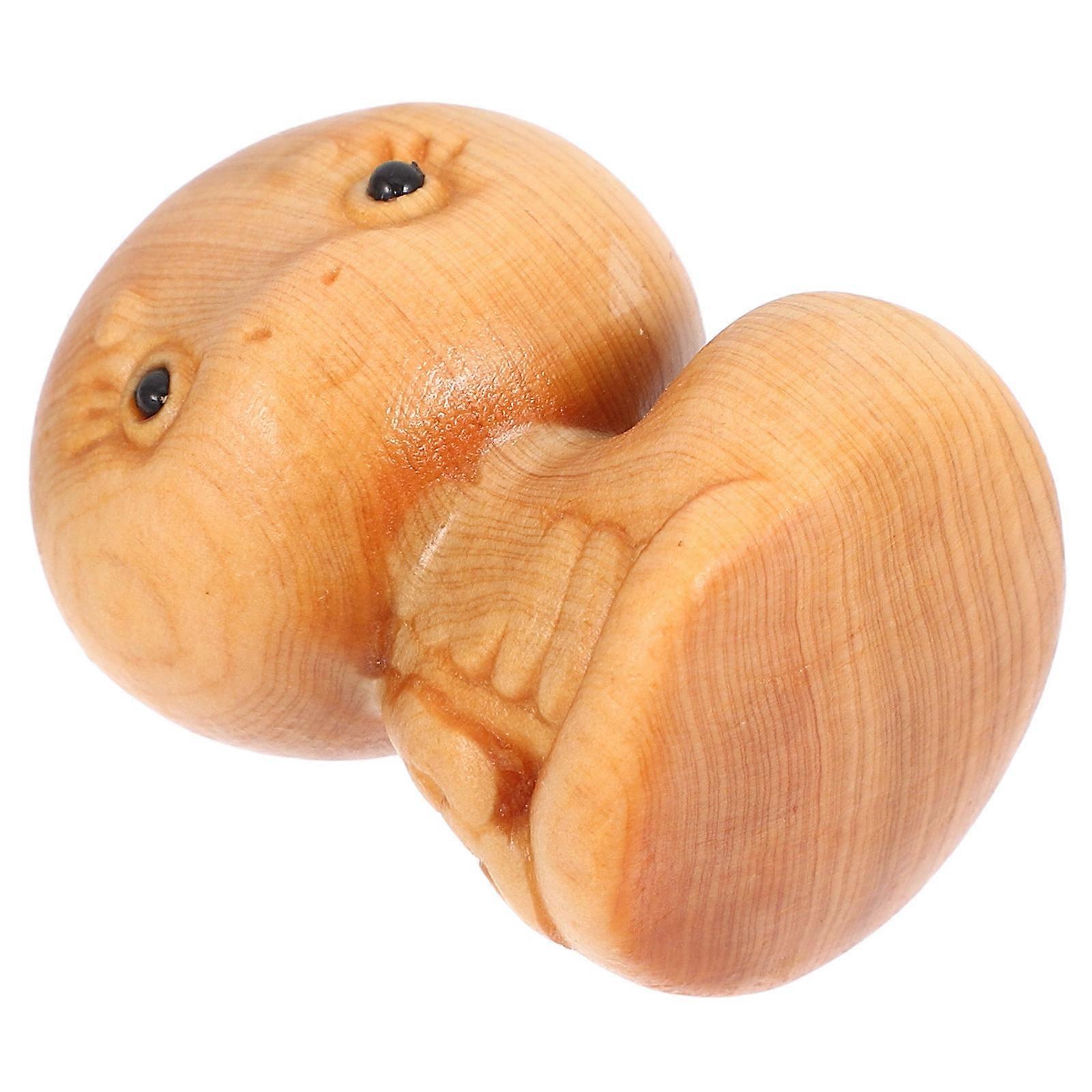 Wood Snake Figurine Mini Statue Carved Animal Sculpture 2025 Zodiac Mascot Decoration Attract Luck Success Beige 2pcs