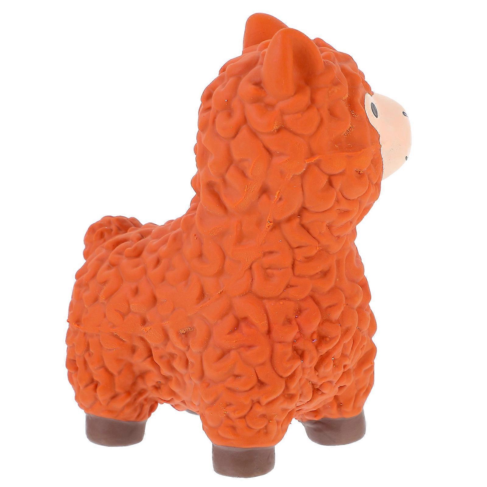 Latex Dog Chew Toy for Pet Use Light Brown Small to Medium Dogs Squeaky Interactive Toy 6.5 x 4.2 inches