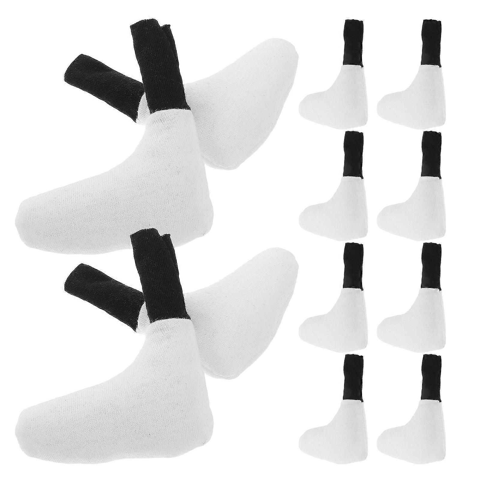 Replacement Doll Feet 10Pcs Cotton Jointed Foot Accessories Ideal For Handmade Projects Flexible Design For Plush Doll Creation