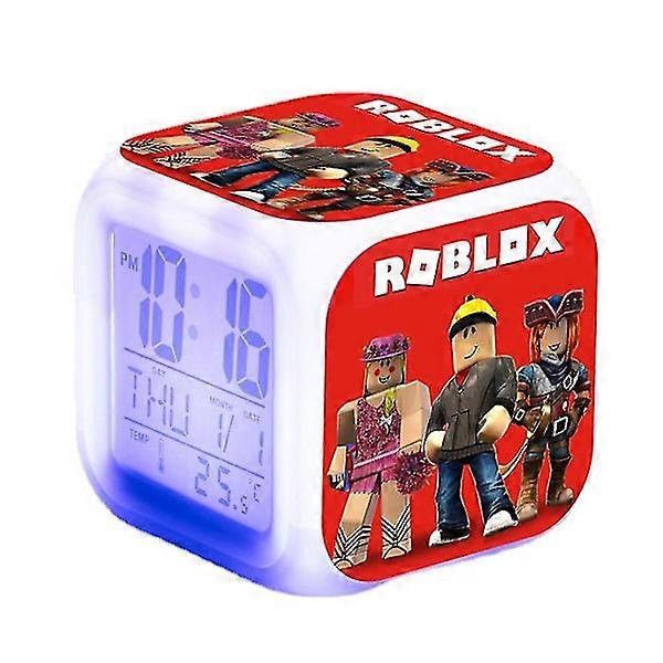 Roblox colorful alarm clock Digital square clock Creative multi electronic clock A, fun gift