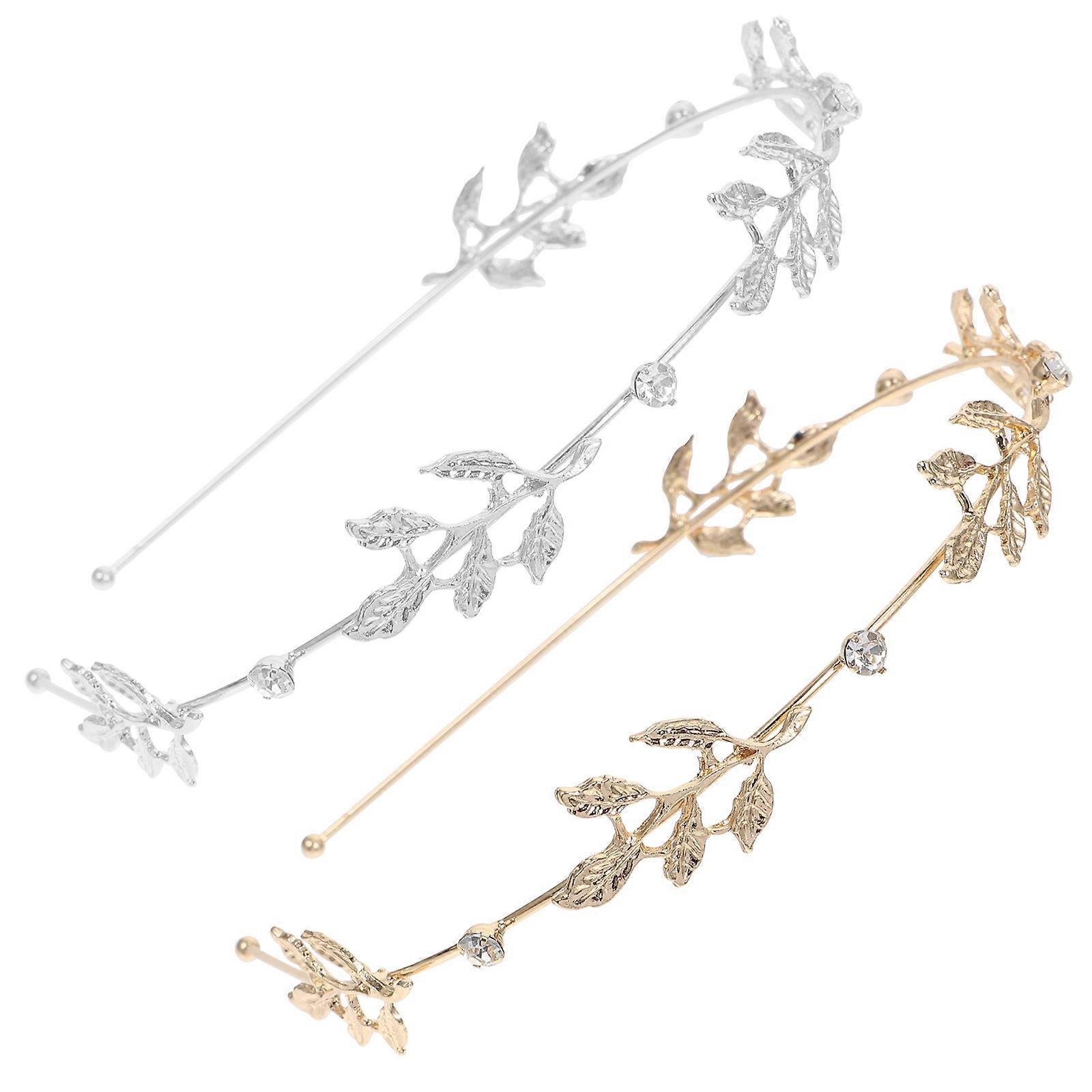 Leaf Headband, Stylish Hoops with Delicate Leaf Shaped Design for Special Events
