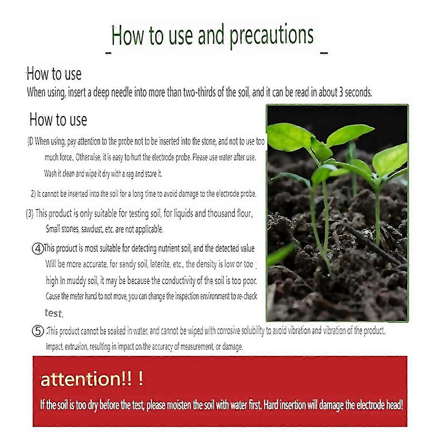 For Fiveinone Soil Tester Border New Soil Moisture Meter