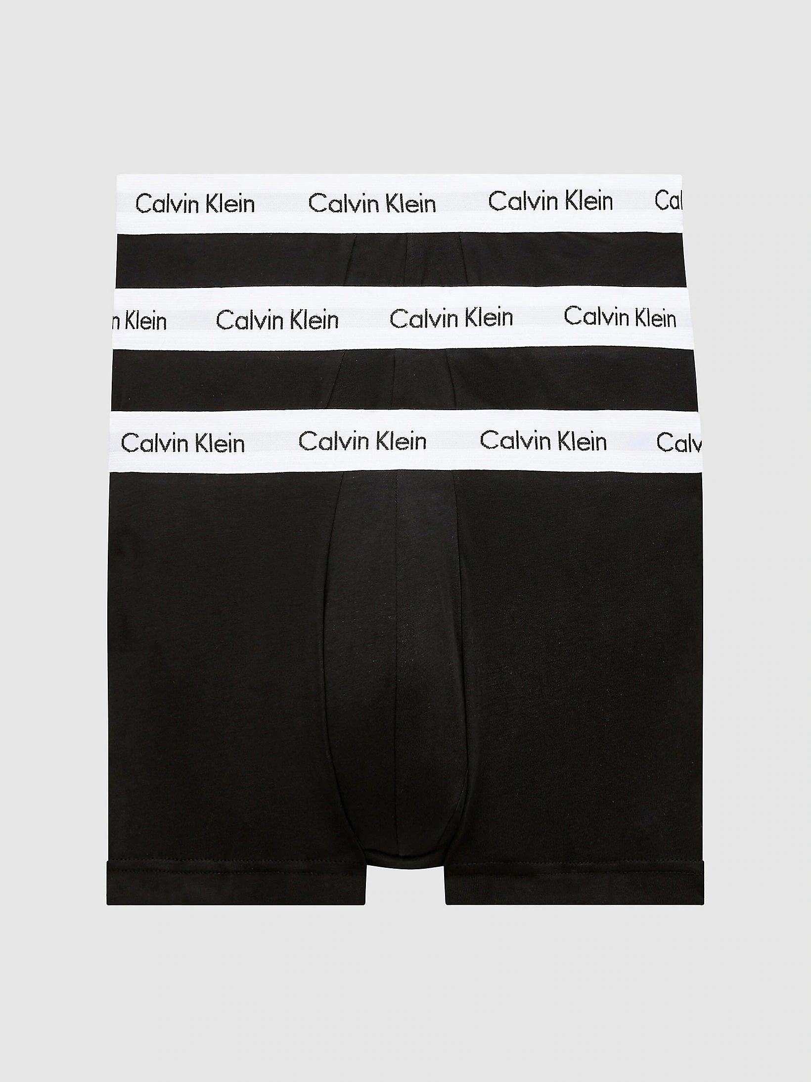 Calvin Klein 3 Pack Bomuld Stretch - Low Rise Trunks (Sort)