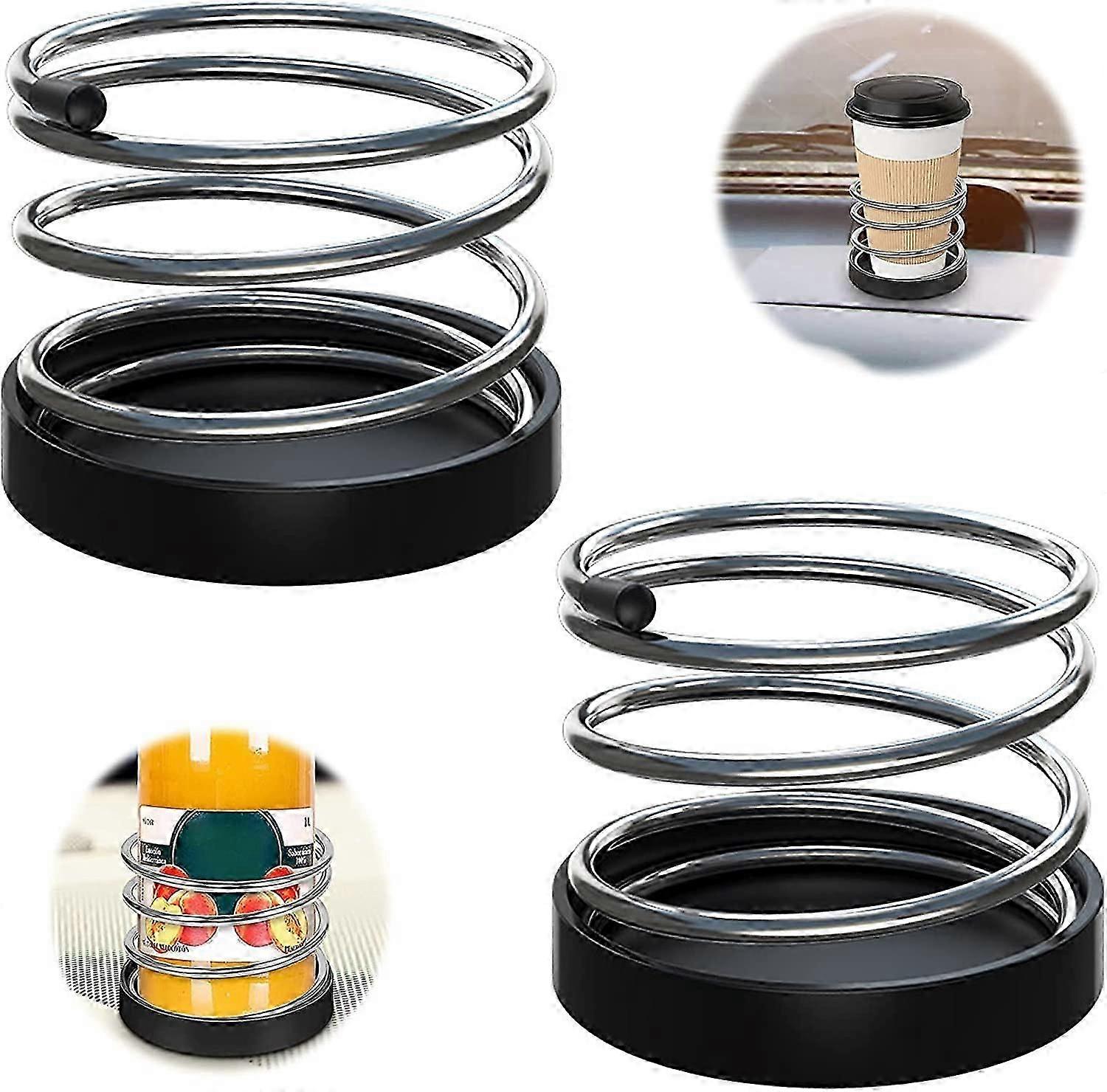 حامل مشروب السيارة العالمي 2 قطع قهوة السيارة العالمية سيارة الربيع سيارة المياه المعدنية العالمية السوداء