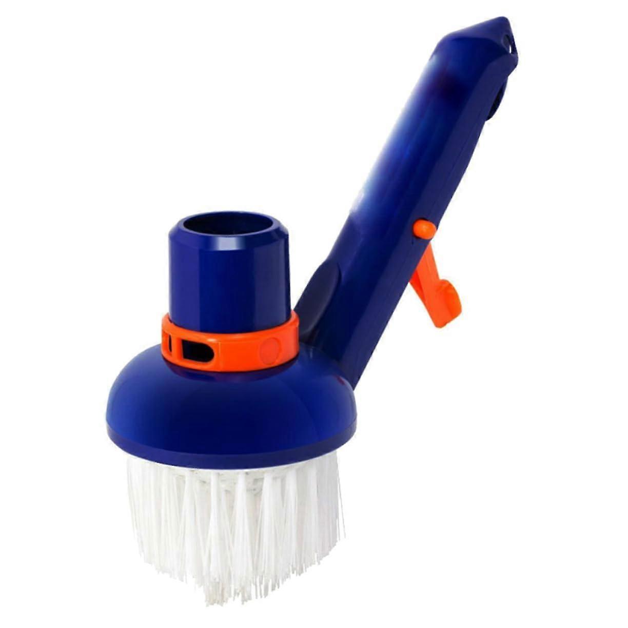 Compact Pool Brush With Suction Head 1-Piece Cleaning Accessory For Pools Durable Handle For Hard-To-Reach Corners