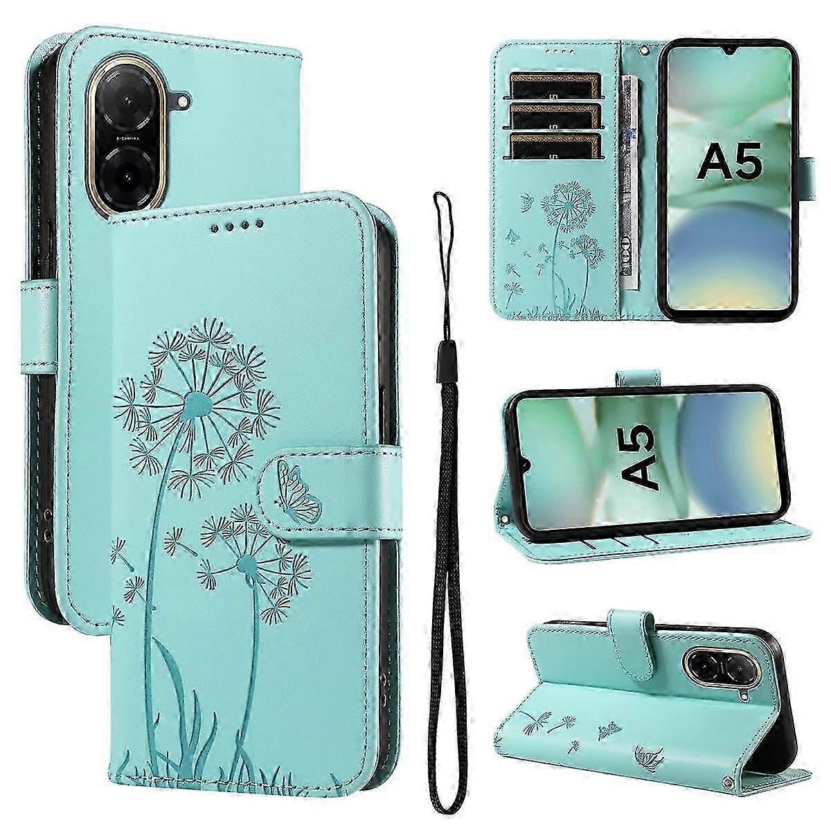 Dandelion Embossed Pattern Flip Leather Phone Case