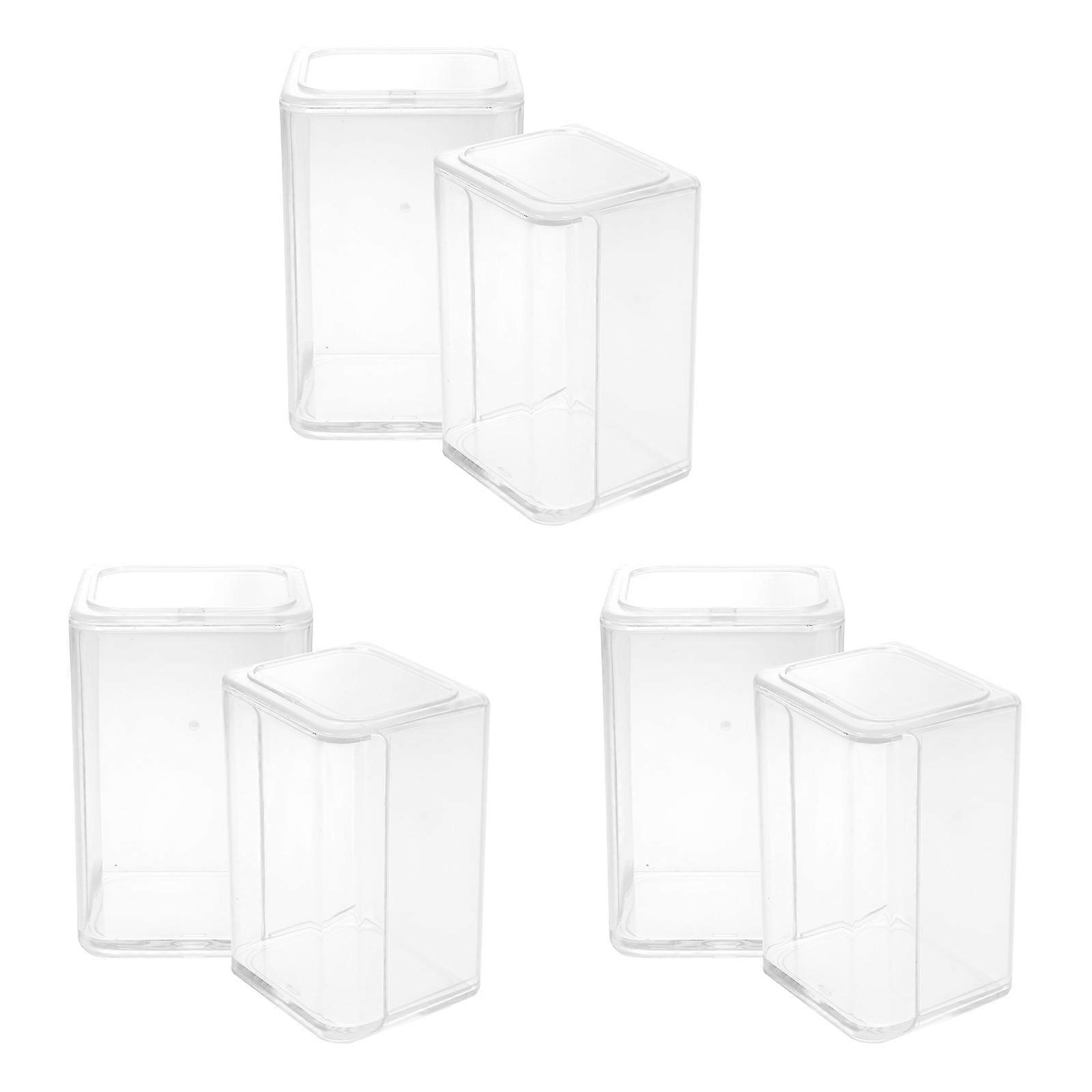 Small Model Box 6Pack Transparent Hand-Made Showcase Storage Box For Model Collectors 9.5X6.3X5.5CM Display Function