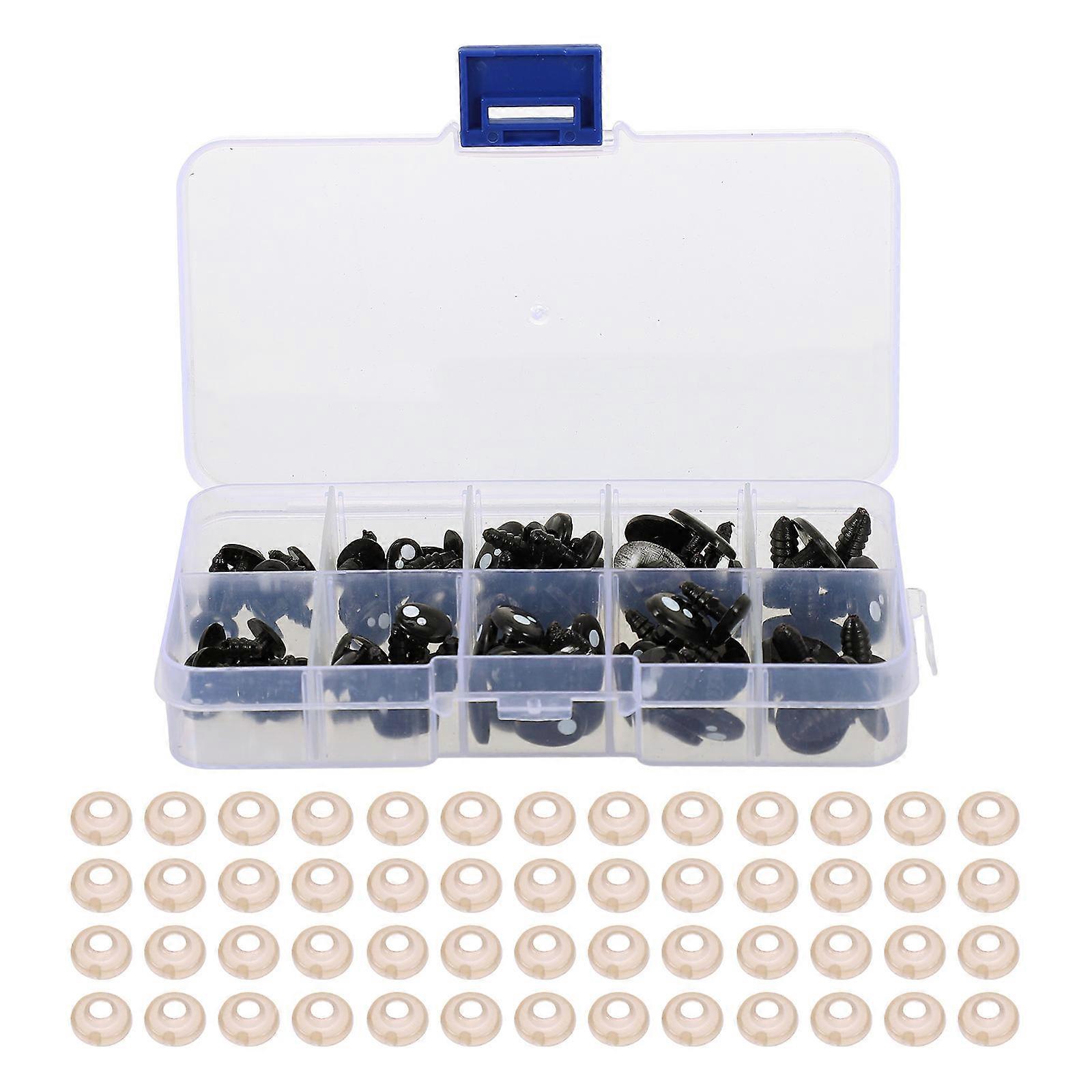 Cartoon Design Plush Doll Supplies For Children 1 Box Oval Black Ideal For Creative Design Projects