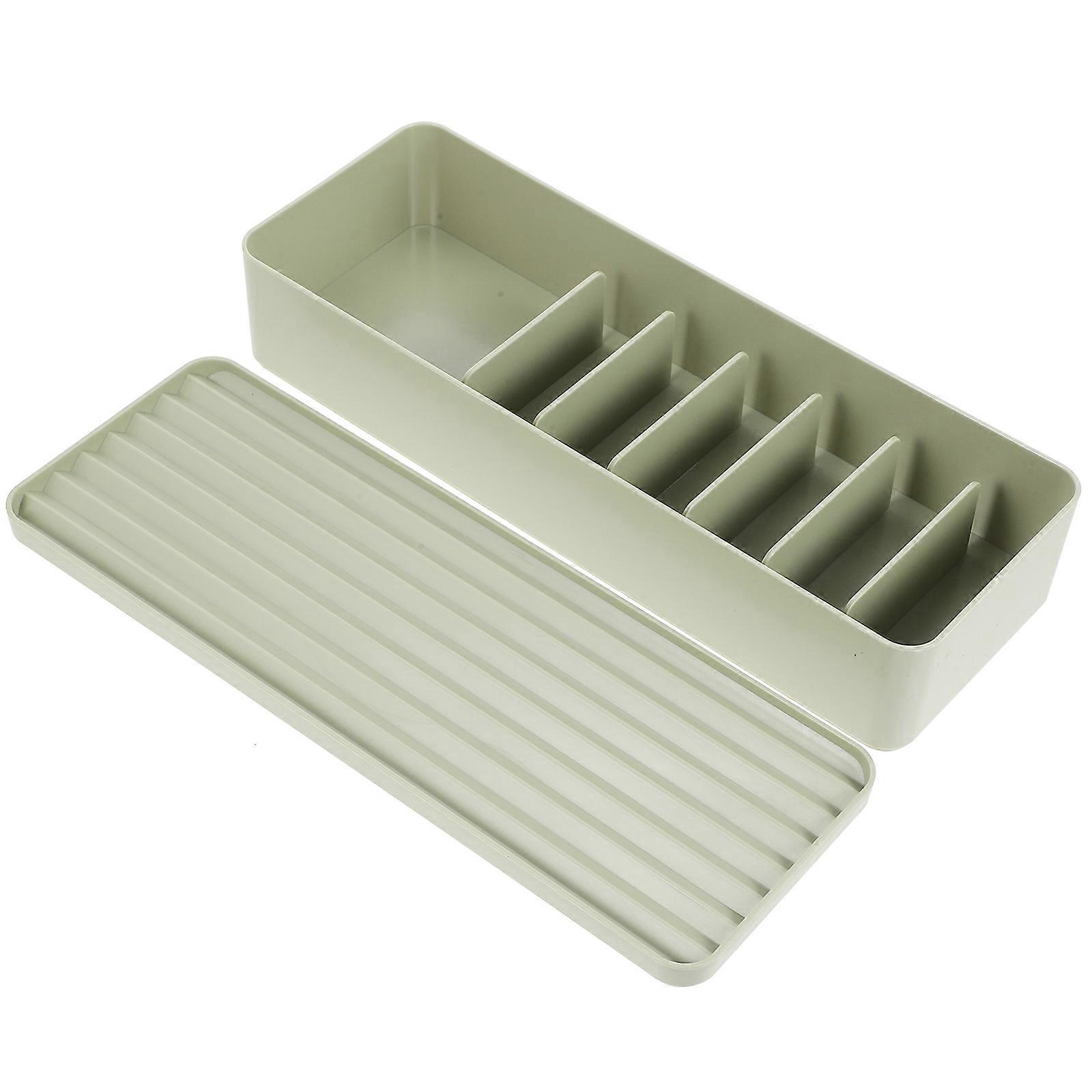 Desktop Cable Storage Box For Office Use Rectangular Shape Green Durable Plastic 1Pcs