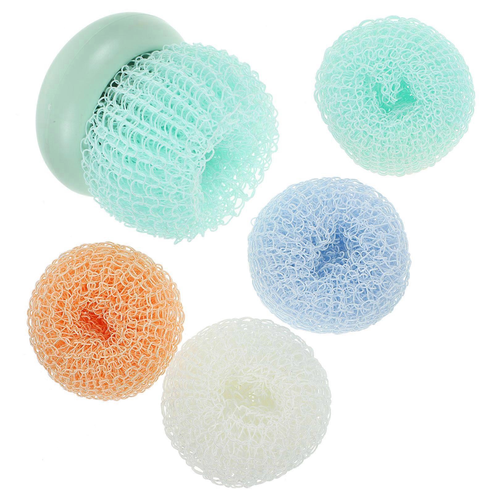 Multipurpose Scrub Brush for Kitchen Use to Clean Dishes and Cast-Iron Pans with High Density Bristles in Light Green Color 1 Set