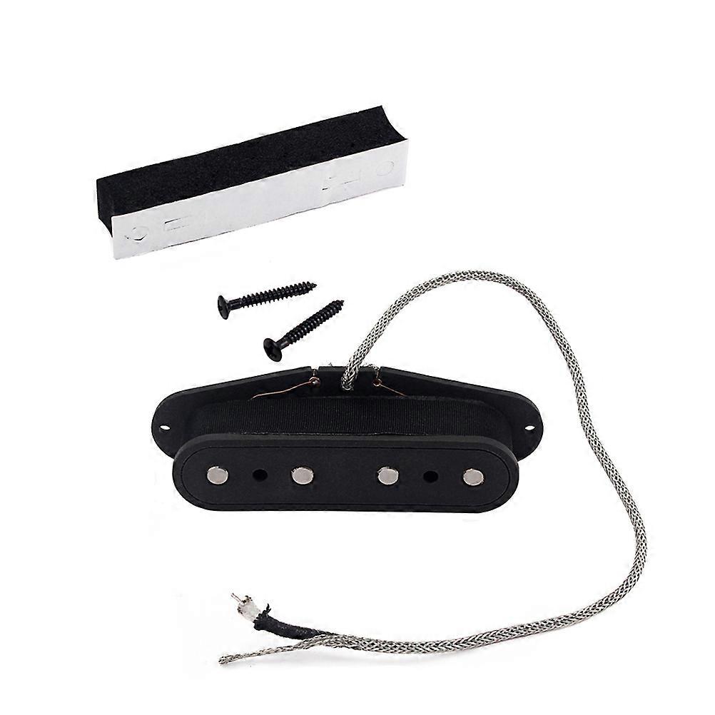 Electric Bass Guitar Replacement Single Coil Pickup Bridge Plate for 4 String and Cigar Box Guitars – Easy Installation, High Conductivity for DIY