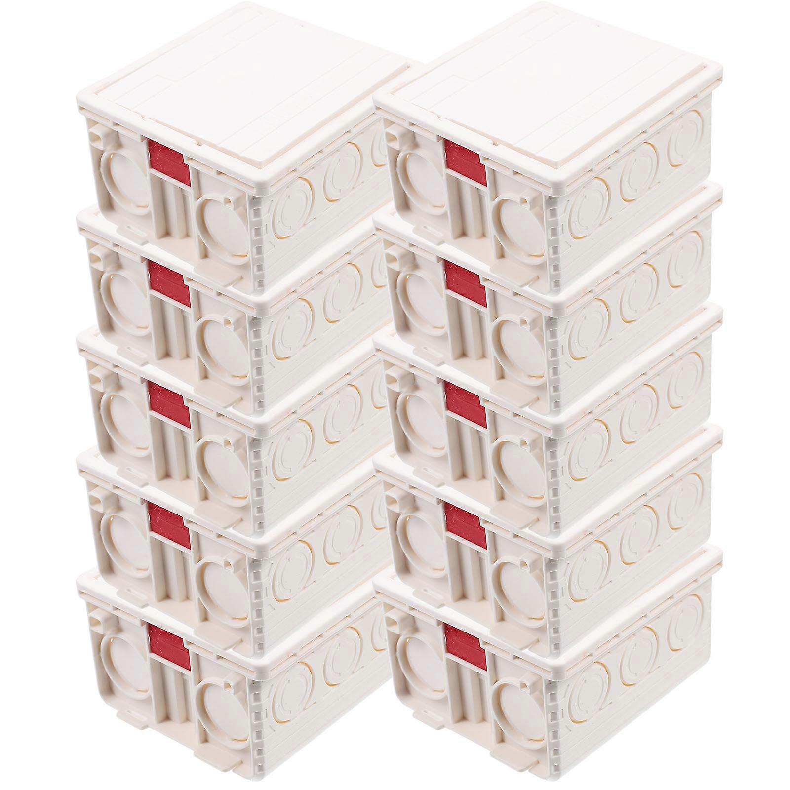 PVC Fire Retardant Wall Socket Boxes   Durable Electrical Junction Enclosures for Safe Home and Office Installations (10 Sets)