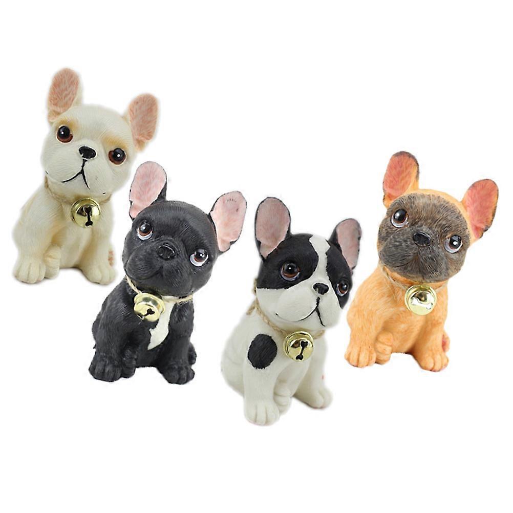 Small Lifelike Dog Statue Home Decoration Suitable For Family Gatherings Assorted Colors To Enhance Aesthetics
