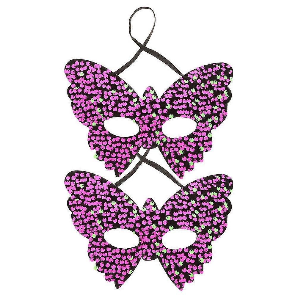 2pcs Half Face Masks with Elastic Band, Glamorous Sequin Design for Carnival, Halloween, and Prom Parties, Comfortable Fit for Effortless Style