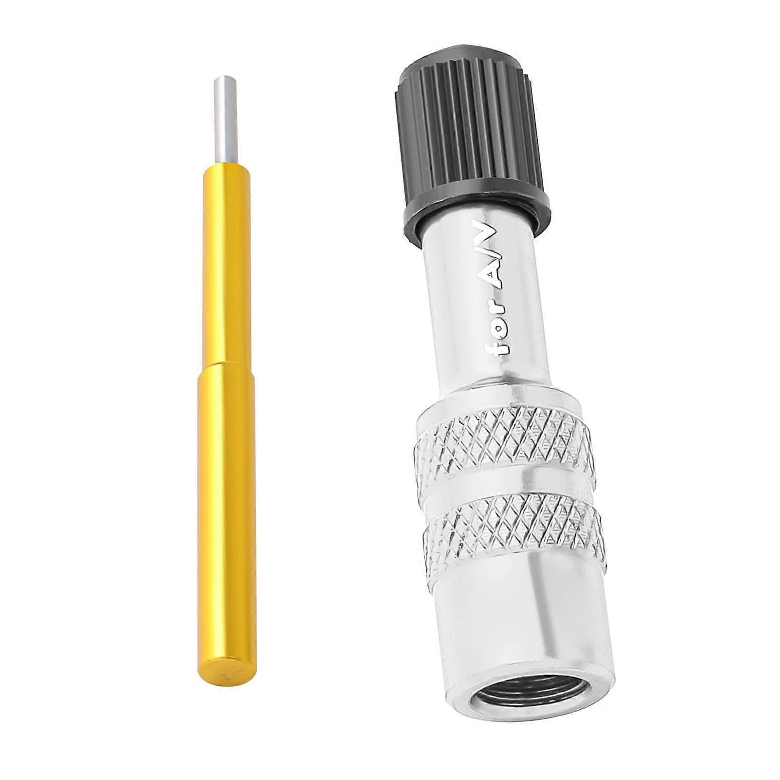 Adapter for Valve Extension – Robust Fork Adapter for Tire Valves, Silver, with Thread Locking Tip for Optimal Inflation