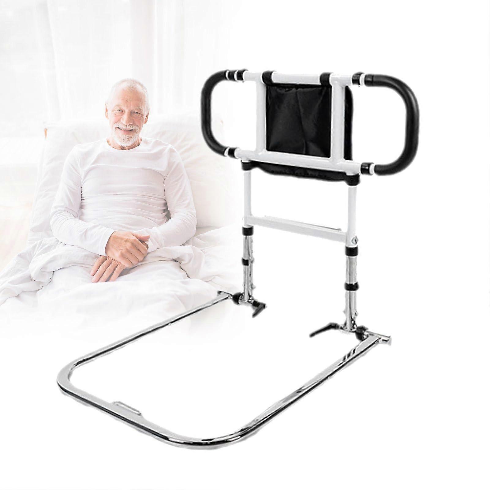 Bed Handle Adjustable Bed Rail With Storage Height Adjustable Safety Rail For Getting Up Senior Aid Bar 110059