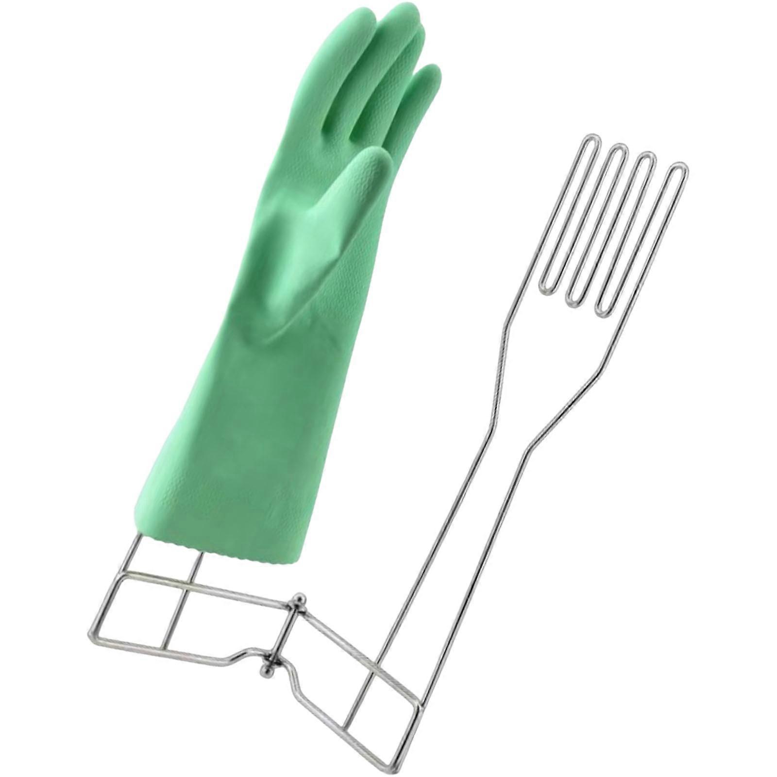 Rustproof Foldable Mitten Drain Rack Sink Storage Organizers For Kitchen Towels Utensils Practical Iron Construction  Silver