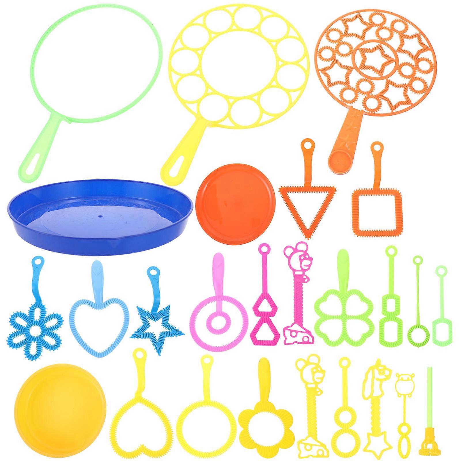 Giant Bubble Wands Set 26pcs Bubble Blowing Tools for Outdoor Fun, Parties, Pool & Beach Activities for Adults