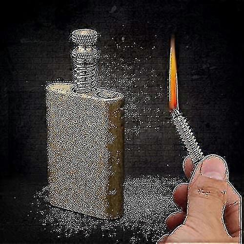 Refillable Copper Vintage Lighter with Cool Pipe Lighter Fluid, Creative Auto Fire Starter, Edc Reusable Matches