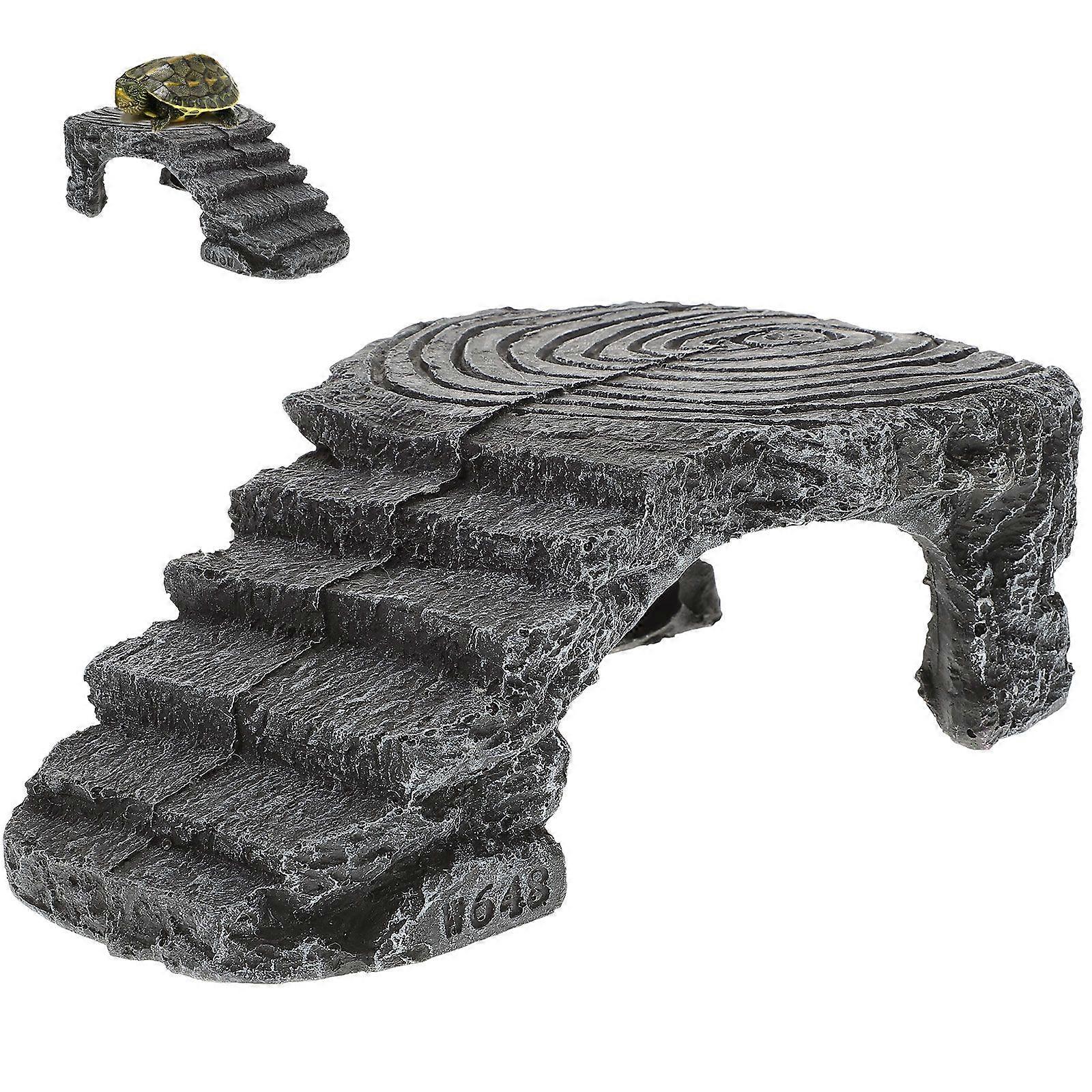 1pc Turtle Basking Platform Resin Climbing Platform Tortoise Resting Platform