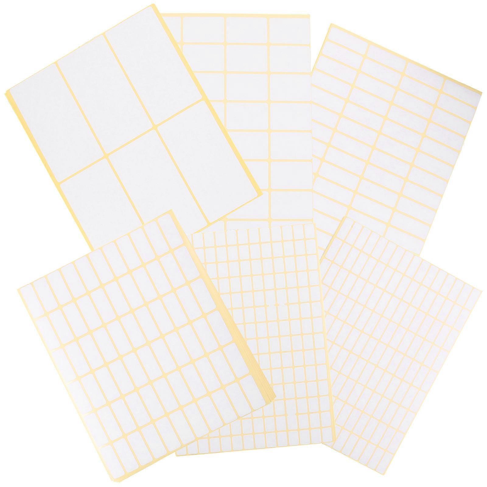 36 Sheets Blank Name Stickers Self Adhesive Labels for Office Use Coated Paper 0.5 inch x 0.8 inch
