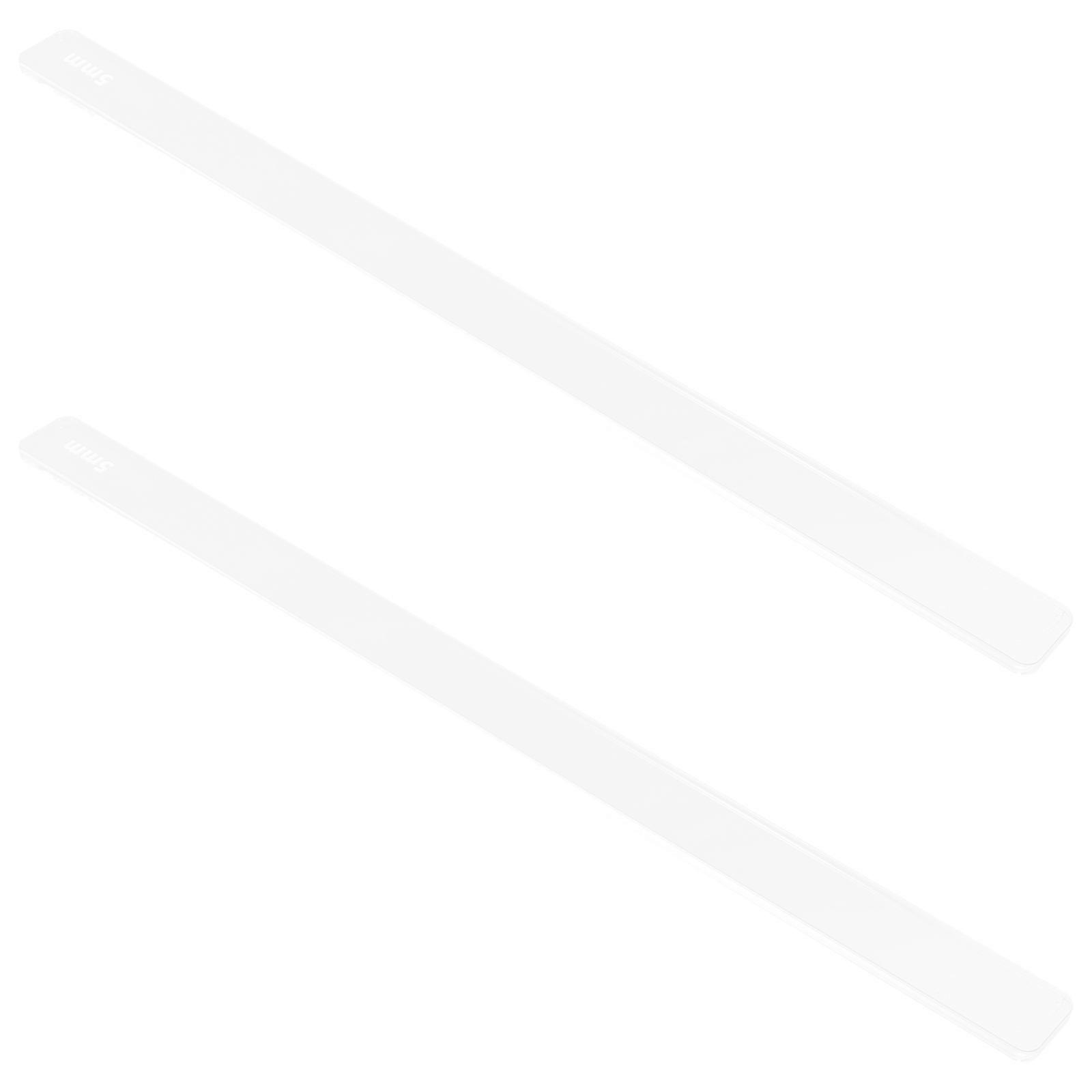 Pastry Thickness Guides Acrylic Flat Ruler for Fondant Baking Transparent Material Baking Assistance 2Pcs