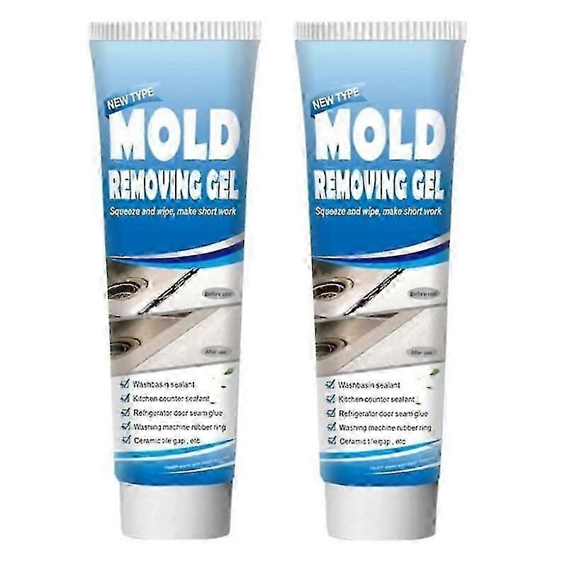 2Pcs Mold Magic Remover Gel Formula Tubes Eco Friendly Taps Sinks Grout Windows