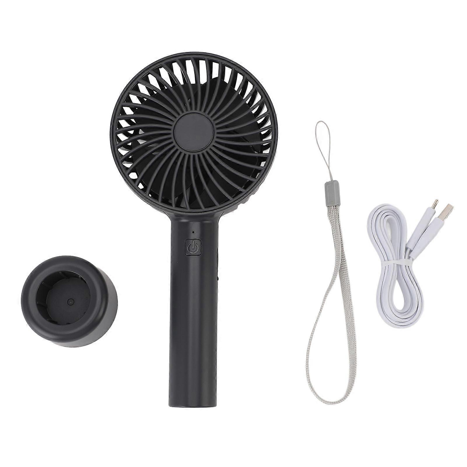 Handheld Quiet Long Lasting Running Rechargeable 3 Speed Portable Fan with Lanyard Base for Daily Use Beach Biking Camping