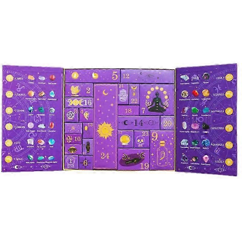 Reiki Crystal Halloween Αντίστροφη μέτρηση Gift Box 2025 Reikicrystal Healing Crystals Stones Χριστουγεννιάτικο Ημερολόγιο Advent
