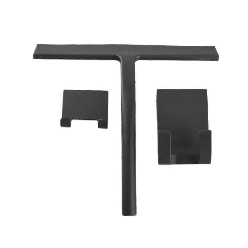 Shower Squeegee, Silicone Squeegee Black Wiper Without Drilling Shower Cleaner with Hanging
