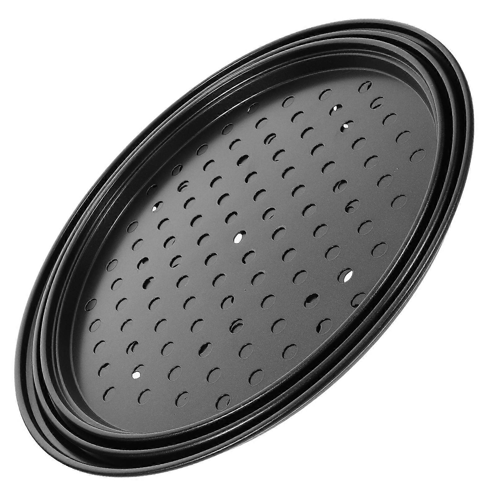 Non-Stick Pizza Tray For Oven Round Pizza Pan Set Perforated for Even Heat Distribution 26.00X26.00X1.30CM 3Pcs