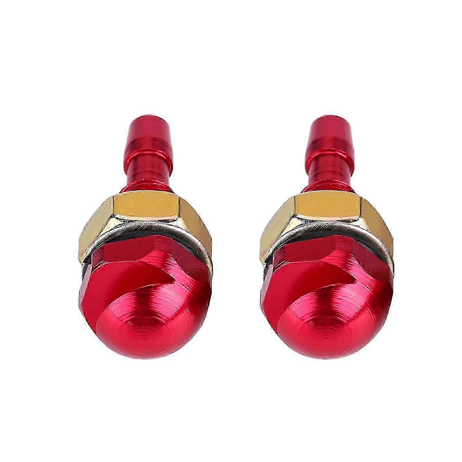 Universal Aluminum Alloy Car Windshield Washer Nozzle, 2pcs, Red