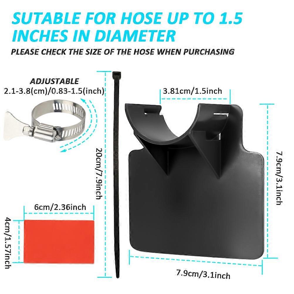 Swimming Pool Hose Support Brackets 7.9x7.9x3.8cm ABS Black Gray