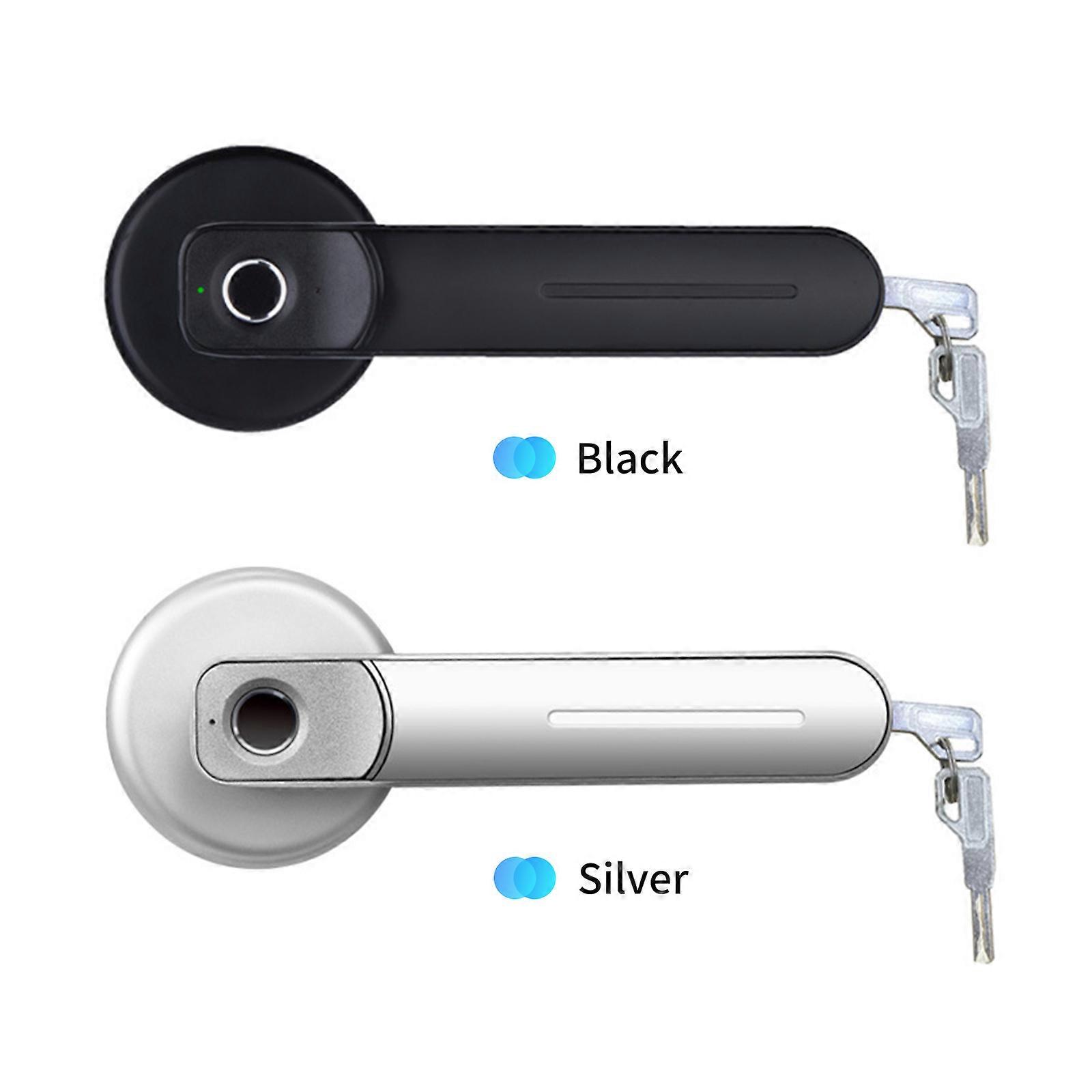 30 Fingerprint Smart Door Lock, Left-Right Open, Silver/Black
