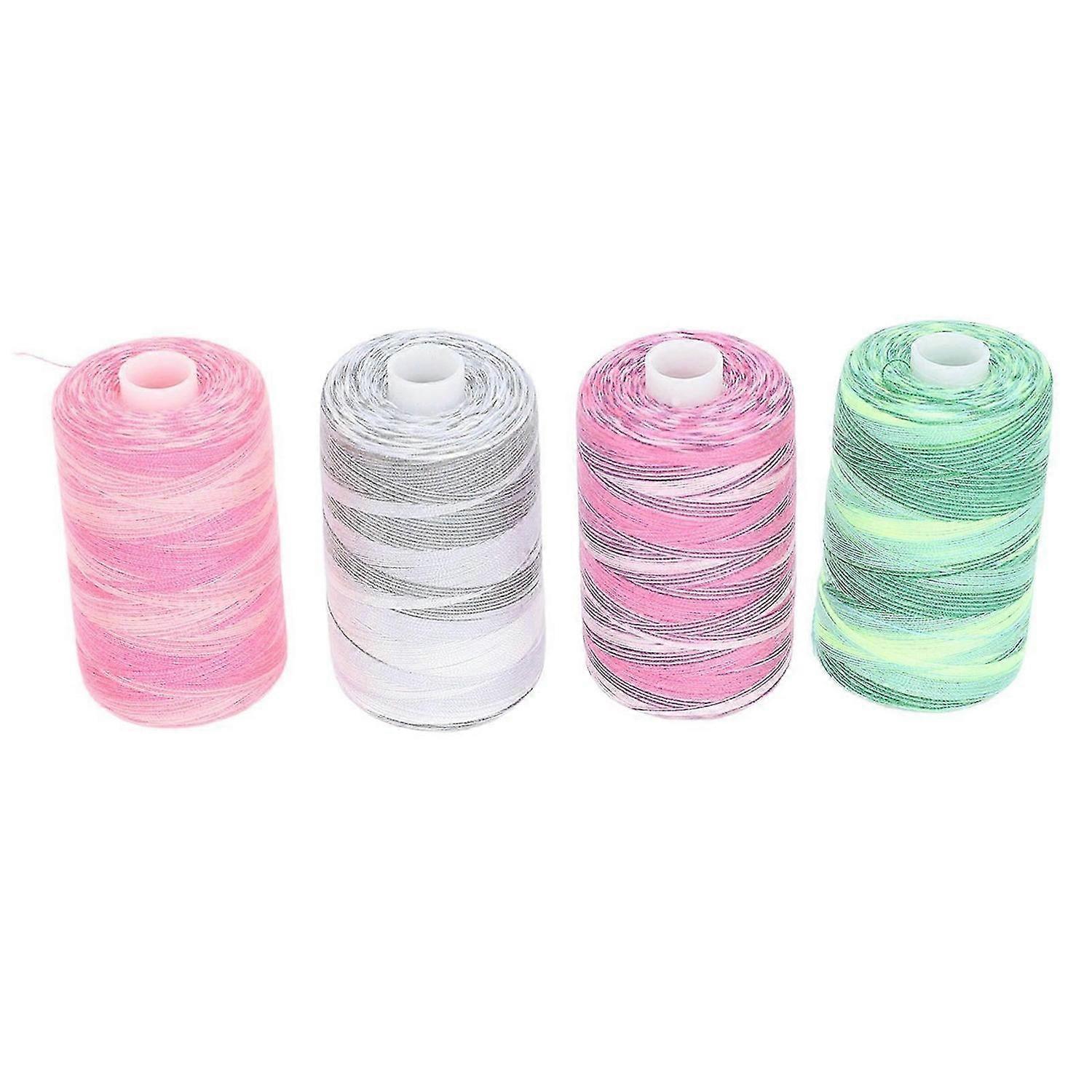 2025 Latest Model 4Pcs Sewing Thread Polyester Thread 4 Colors 1000 Yards