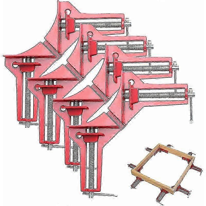 90 Degree Right Angle Clamp - Carpentry Clamp - Adjustable - 4 Pieces