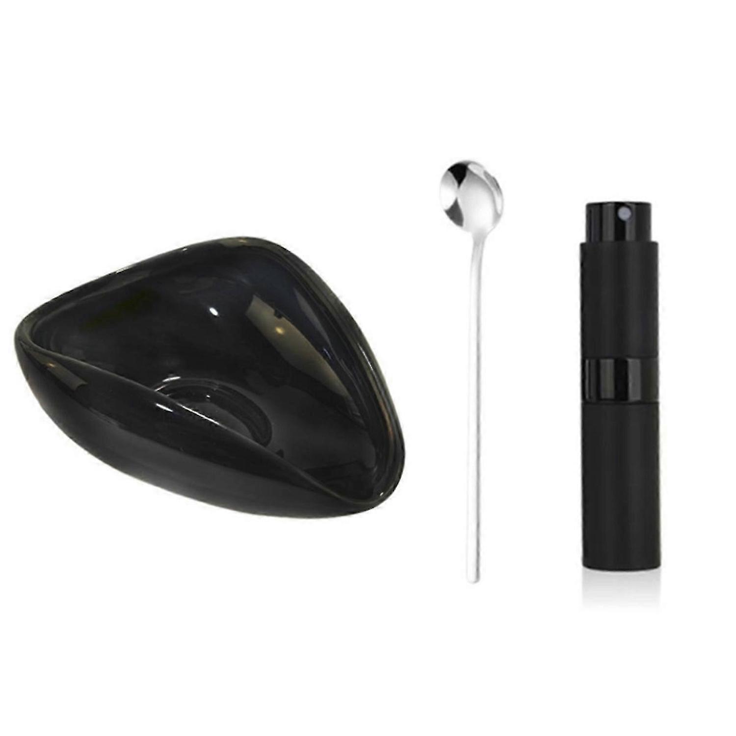 Coffee Bean Dosing Cup and RDT Bottle and Spoon Set,Black