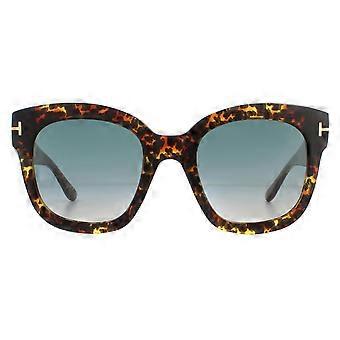 Tom Ford aurinkolasit Beatrix FT0613 52B Leopard Havanna Sininen kaltevuus